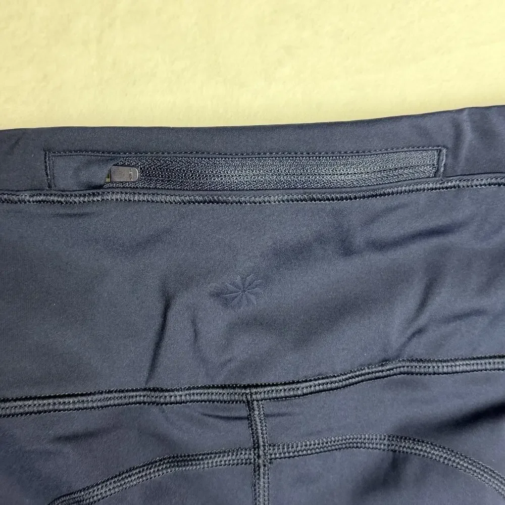 Athleta Navy Blue Accelerate 7/8 Tight Leggings XS Zero Edge Hem Activewear - Picture 9 of 9